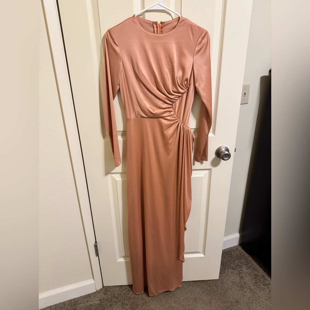Vintage Handmade Long-Sleeve Peach 1930’s Gown